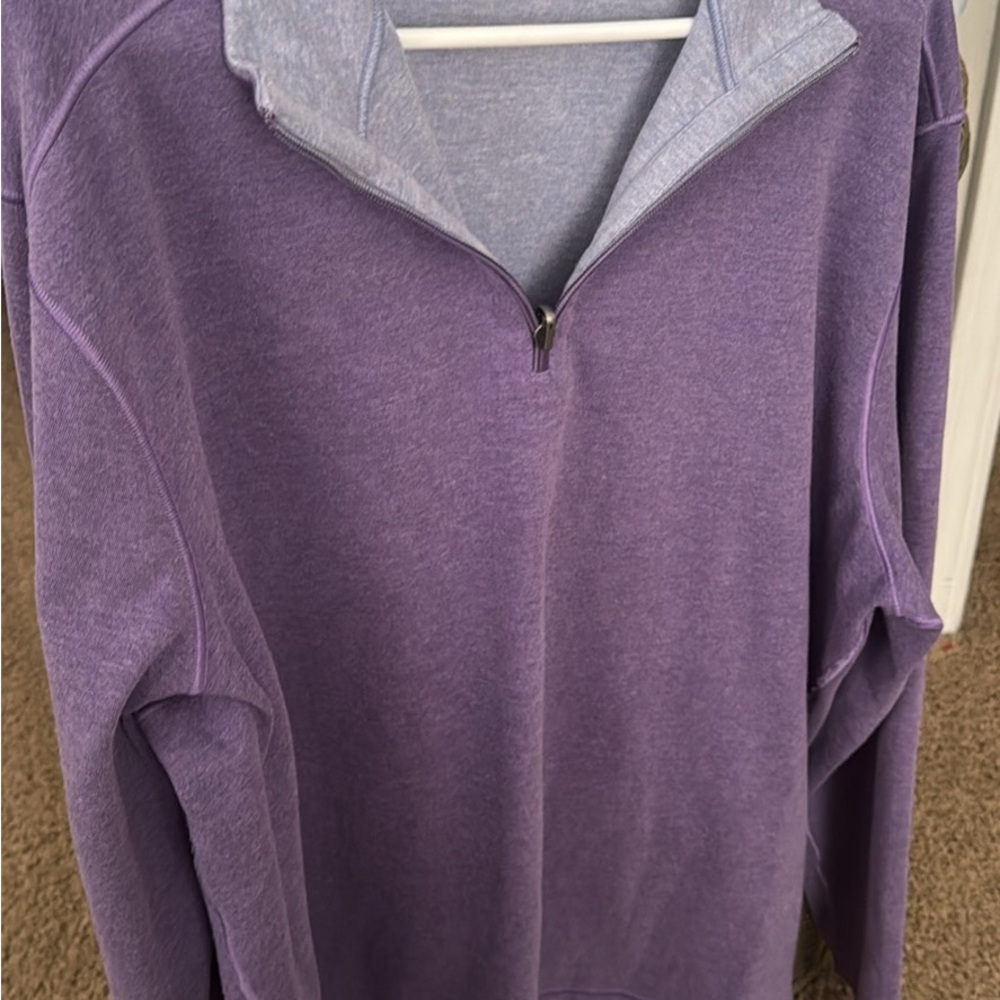Johnston & Murphy Purple Oversized Polo Sweatshirt
